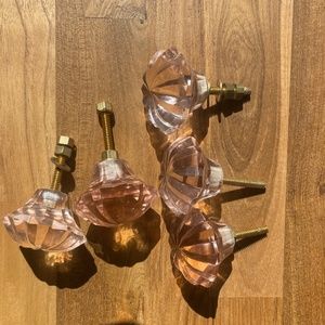 Anthropologie Crystal Floral Knobs (set of 5)